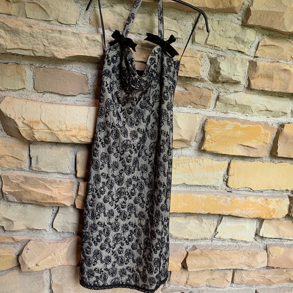 Vintage Betsey Johnson Midi Halter Dress SZ 2